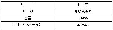 除磷处理药剂性能指标