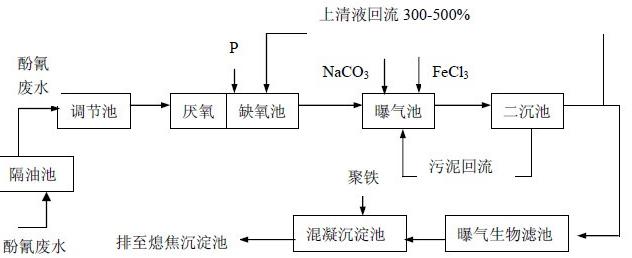 工废水氨氮超标解决方法的现场流程图